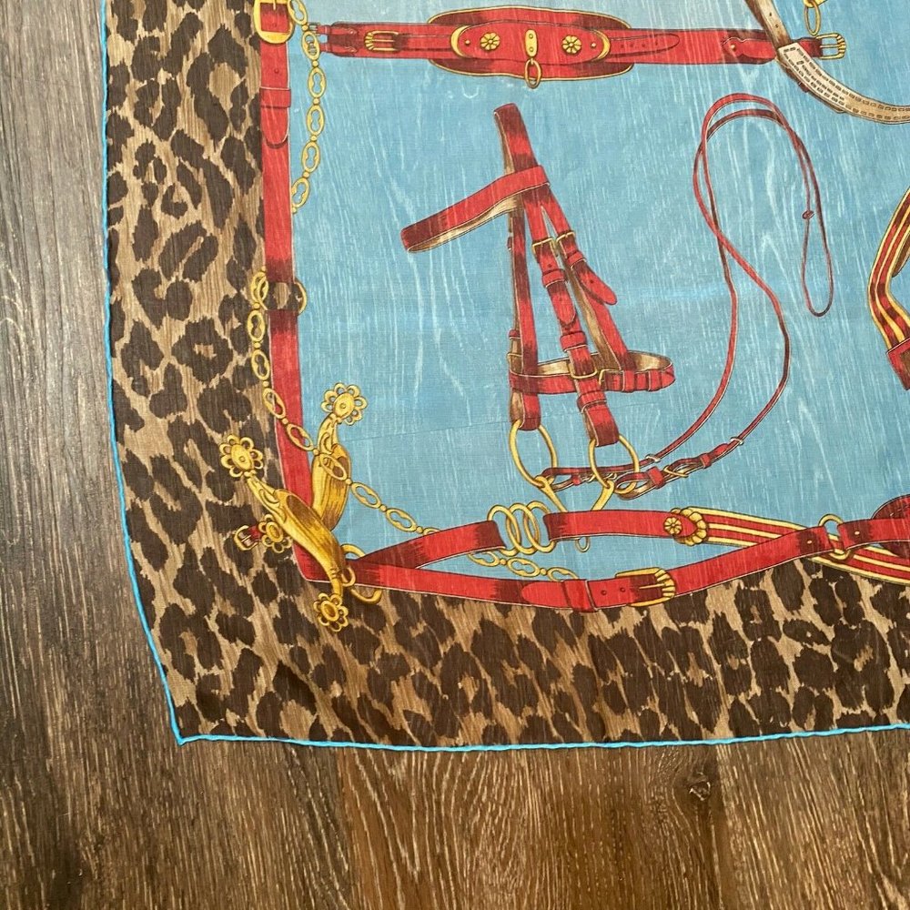 DOLCE & GABBANA DG Leopard Print Equestrian Scarf - Picture 4 of 10